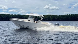 2019 Cobia 320 CC On the Water Walkthrough