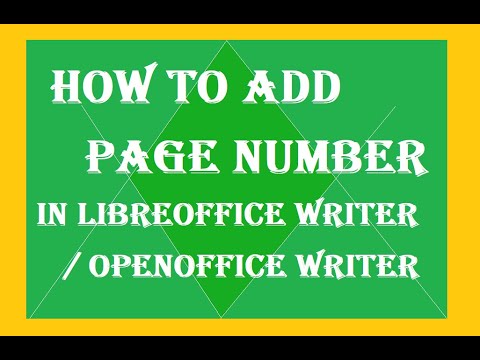 How To Insert Page Number In LibreOffice Writer / OpenOffice Writer ...