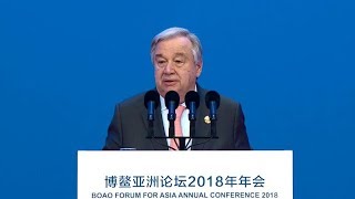 UN chief vows to protect globalization
