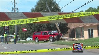 Truck Hits Utility Pole