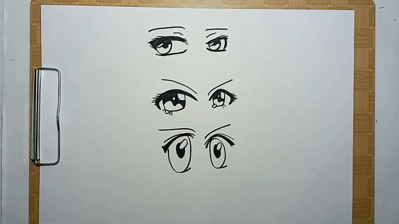 How To Draw Anime Eyes Step By Step - YouTube