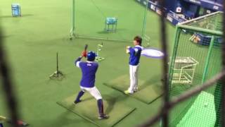 横浜DeNAベイスターズ荒波選手の驚きの試合前練習です。これは簡単ではないですね。#DeNA#ベイスターズ#荒波#ナゴヤドーム#中日