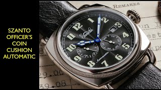 Szanto Officer's Coin Cushion Automatic SZ6201 Watch | Review Valjoux Relogios