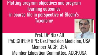 Program Learning Objectives and Learning Outcomes in perspectives of Blooms Taxonomy and Course File