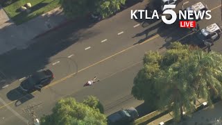 Driver detained after pursuit through San Fernando Valley