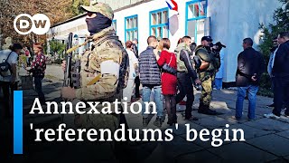 'Referendums' to annex Ukrainian territory begin' | DW News