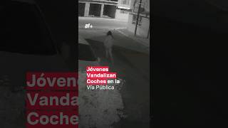 Jóvenes vandalizan vehículos en vía pública de Puebla - N+ #Shorts