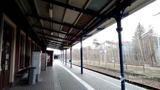 Bahnhof Kamenz hbf (Teil25)- Ansagen für Streiks, Entfallen die Züge der S8 in Kamenz, Sachsen.