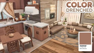 Mocha Mousse Color-Drenched Apartment (Pantone) // The Sims 4 Speed Build: Apartment Renovation