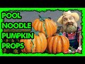 pool noodle pumpkins!