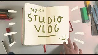 studio vlog ✏︎ a day in the life of a freelance illustrator