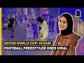 Qatar World Cup: Hijabi football freestyler goes viral