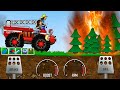 Hill Climb Racing - FIRE TRUCK in FOREST with all POWERUPS | AddGamePlay