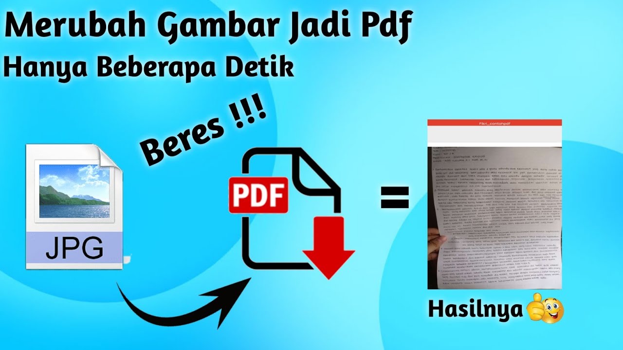 Cara Merubah File Gambar Ke PDF - JPG Ke PDF - Android - YouTube