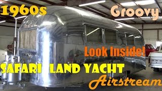 Retro 1960s Airstream Land Yacht Safari classic American travel trailer