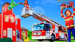 The Kids Play with a REAL Fire Truck