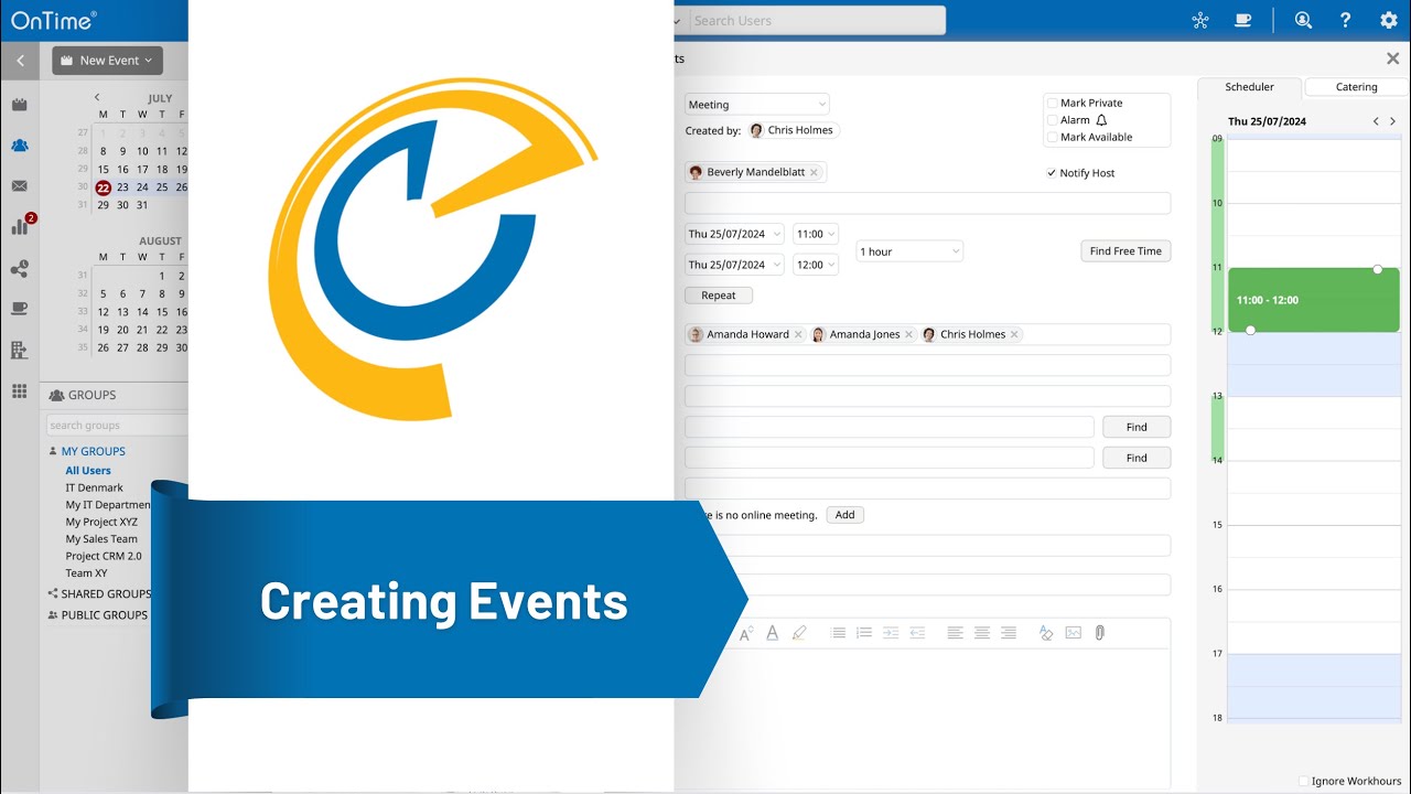 Creating Events Youtube