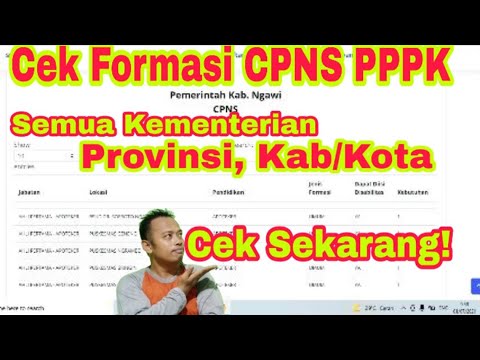 Cara Cek Formasi CPNS 2021 & Cek Formasi PPPK 2021 Seluruh Kementerian ...