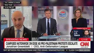 ADL CEO Joins CNN News Central to Discuss Escalating Violence During Campus Protests