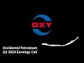 occidental petroleum nyse oxy q3 2024 earnings call