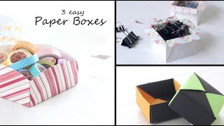 3 Easy DIY Paper Boxes
