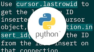 How do I get the "id" after INSERT into MySQL database with Python?