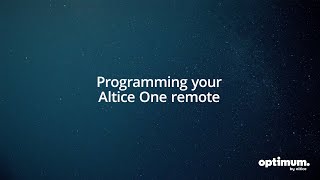 Altice One: Programming Your Altice One Remote