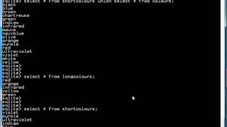 SQLite Queries: UNION, INTERSECT and EXCEPT