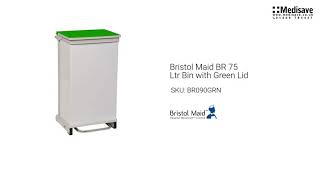 Bristol Maid BR 75 Ltr Bin with Green Lid BR090GRN