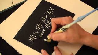 Calligraphy in Action |  Envelope Addressing, Black \u0026 White