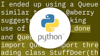 Block main thread until python background thread finishes side-task