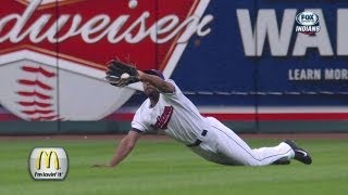 HOU@CLE: Bourn lays out for a great diving catch