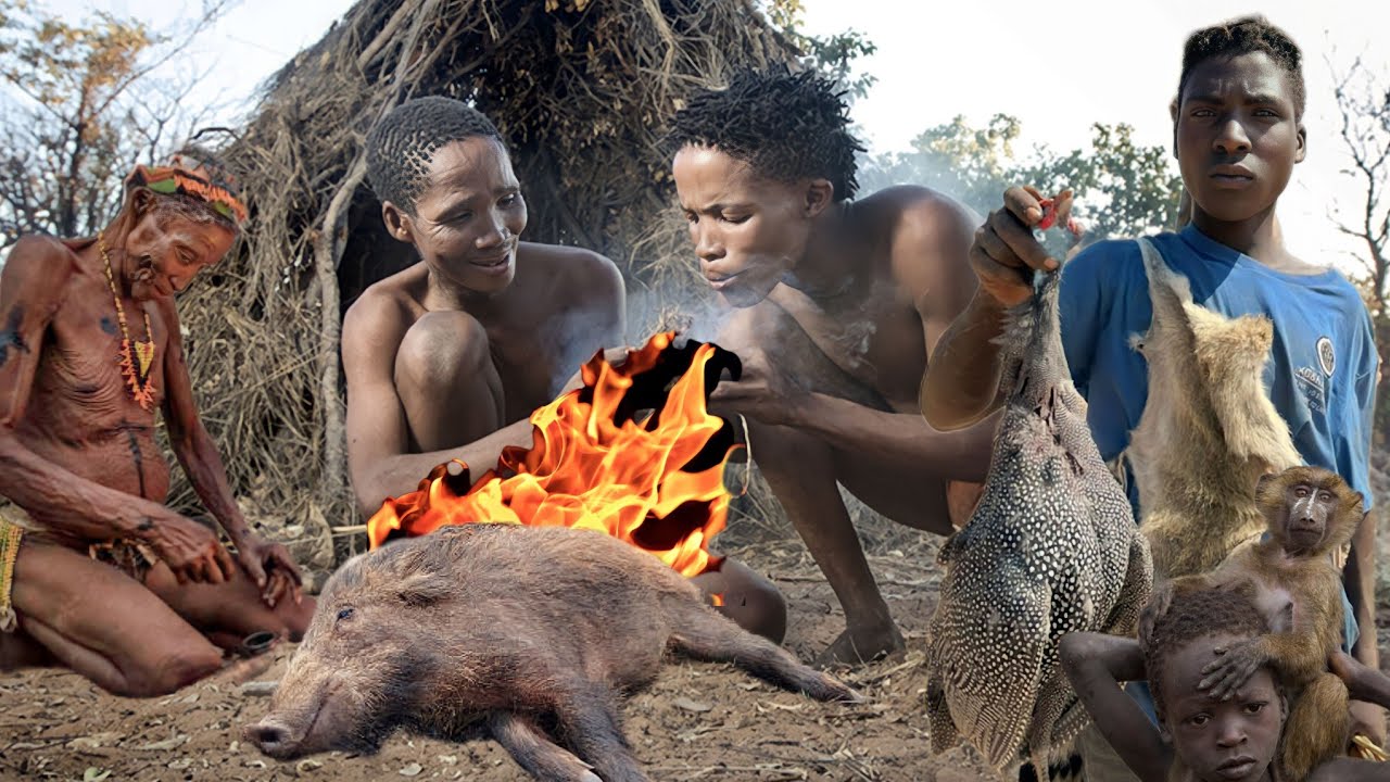 Hadzabe Tribe Successful Hunts Village Life Youtube