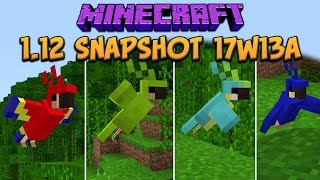 Minecraft 1.12 Snapshot 17w13a Pet Parrots! Advancements \u0026 Text To Speech