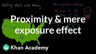 Proximity and the mere exposure effect | Individuals and Society | MCAT | Khan Academy