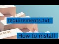 How to install requirements.txt from Terminal
