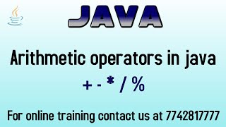 arithmetic operator in java in hindi