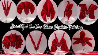 On The Glass Napkin Folding