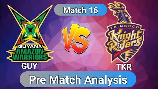 CPL 2020 Match 16 Guyana Amazon Warriors vs Trinbago Knight Riders Pre Match Analysis