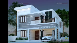 3 BEDROOM HOME DESIGN I 1450 SQUARE FEET I TWO STORY, FLAT ROOF MODERN HOME DESIGN ........