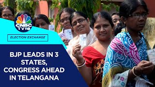 Assembly Poll Results 2023: BJP Leads In Rajasthan, Chhattisgarh & MP, Congress Ahead In Telangana