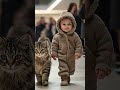 Baby+Cat=Double Cuties👶😻 fashion show #cutebaby #baby #catlover #kidsfashion #cutecat #babyshorts