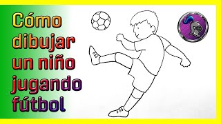 ⚽🏆Cómo dibujar un NIÑO JUGANDO FUTBOL⚽🏆 How to draw a boy playing soccer✏️😊