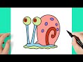 How to draw Gary the Snail - SpongeBob