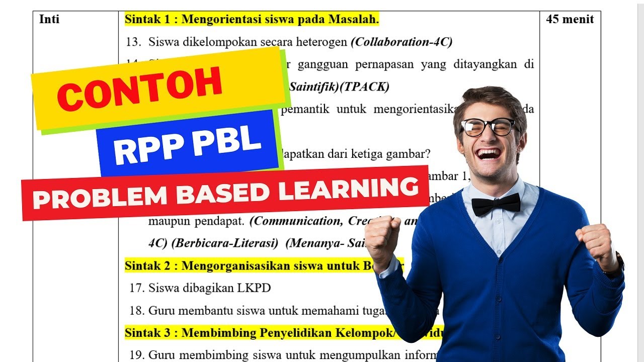 Contoh RPP MODEL PBL PROBLEM BASED LEARNING - YouTube