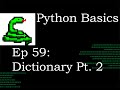 Python Basics Dictionary pt  2