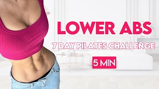 Lower Abs Focused Pilates (Lower Belly Fat Burn) | 5 min Workout