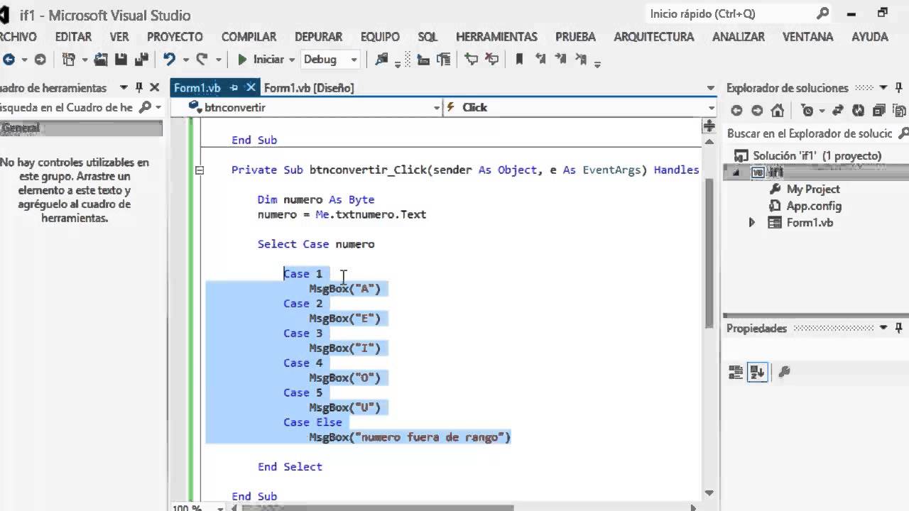 Visual Basic Net Parte 8 Estructura Select Case Youtube