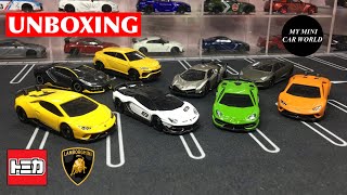 UNBOXING \u0026 QUICK REVIEW 8 TOMICA LAMBORGHINI CARS  | MY MINI CAR WORLD