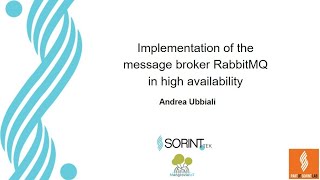 Implementazione del message broker RabbitMQ in alta affidabilità